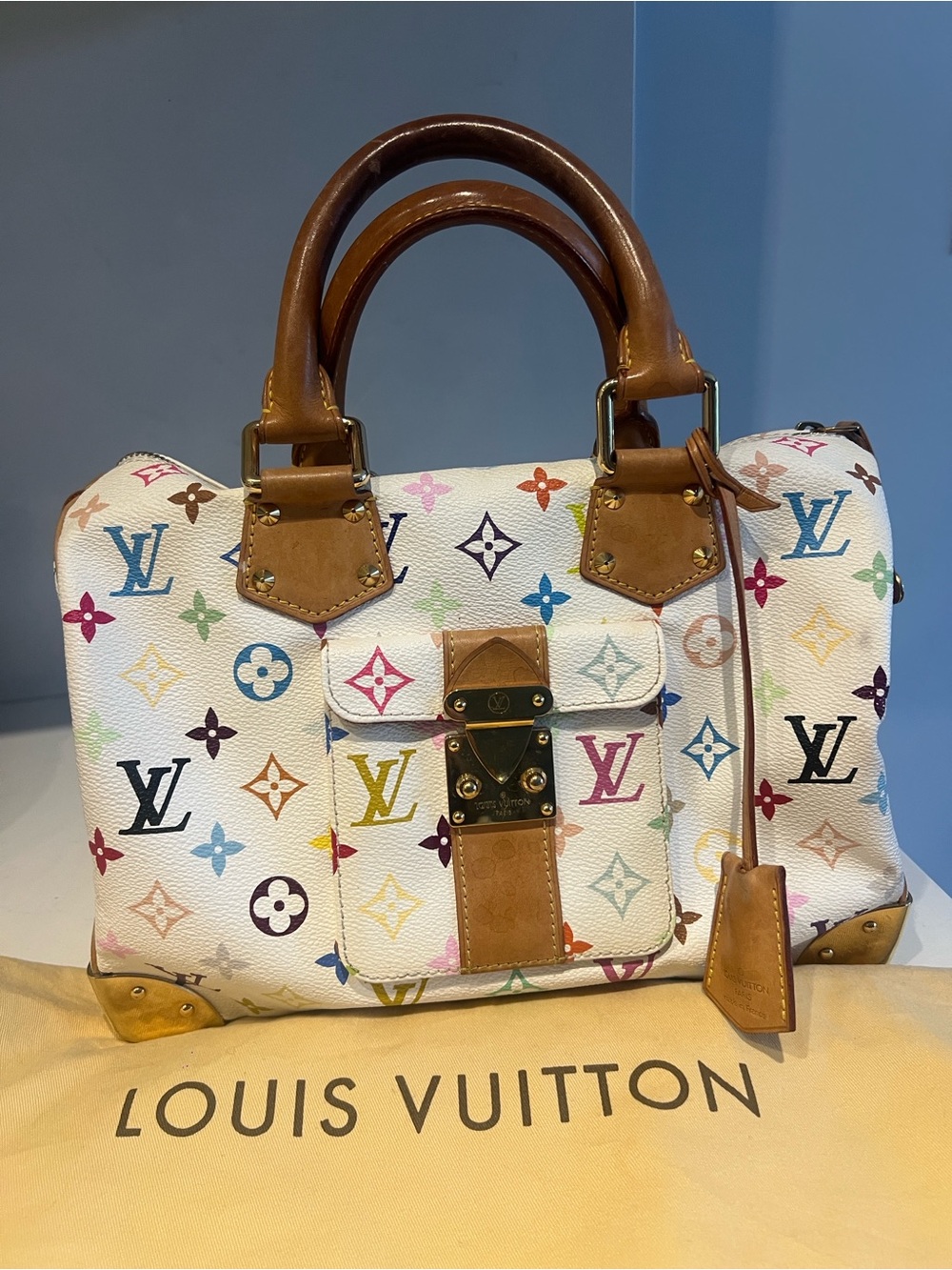 Louis Vuitton Speedy 30 White Multicolor Monogram